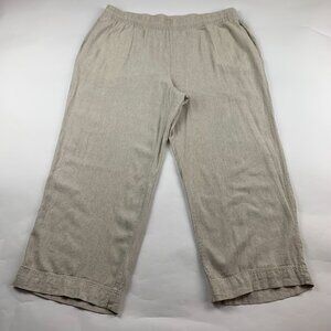 Old Navy Natural Linen Blend High Rise Wide Leg Lounge Pant XXL